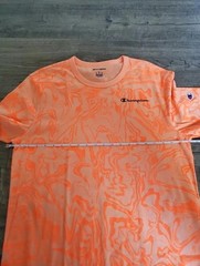 Champion Tee Liquid Marble Washed Melon Men’s T shirt Large Neon Orange / Logo