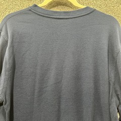 LL Bean Waffle Knit Thermal Long Sleeve Shirt Men M Traditional Fit Blue Casual