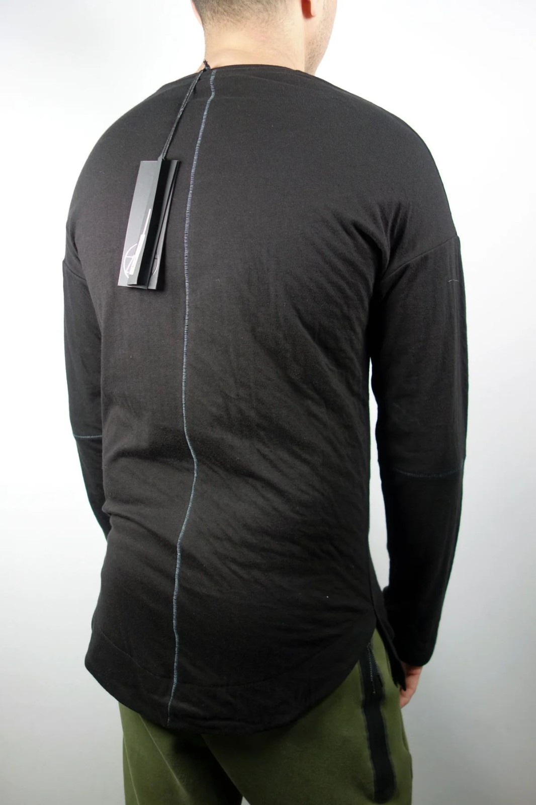 mens long sleeve top black gallery