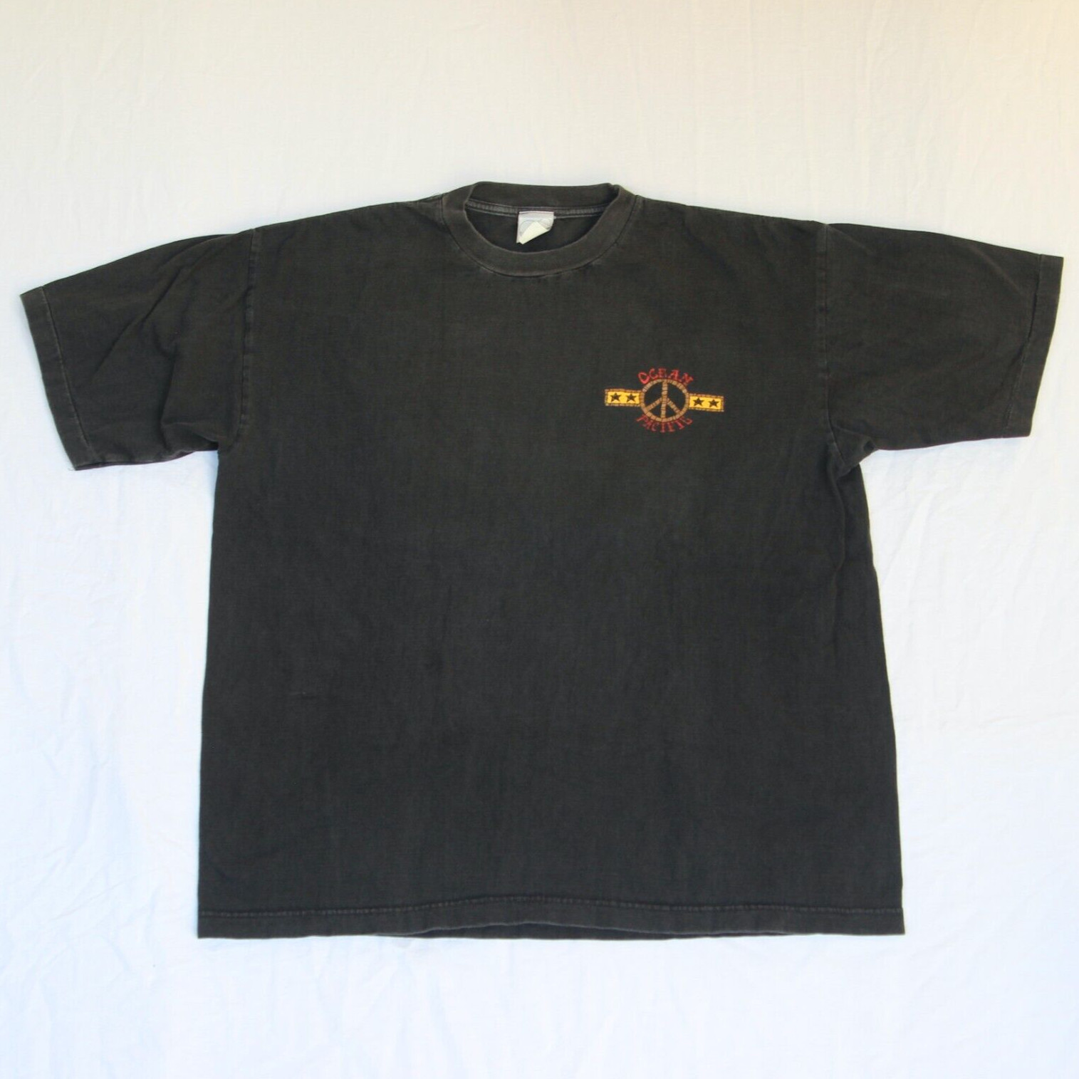 VTG Ocean Pacific T Shirt L MAKE SURF NOT WAR 69 Peace Op Skate Grunge Tee gallery