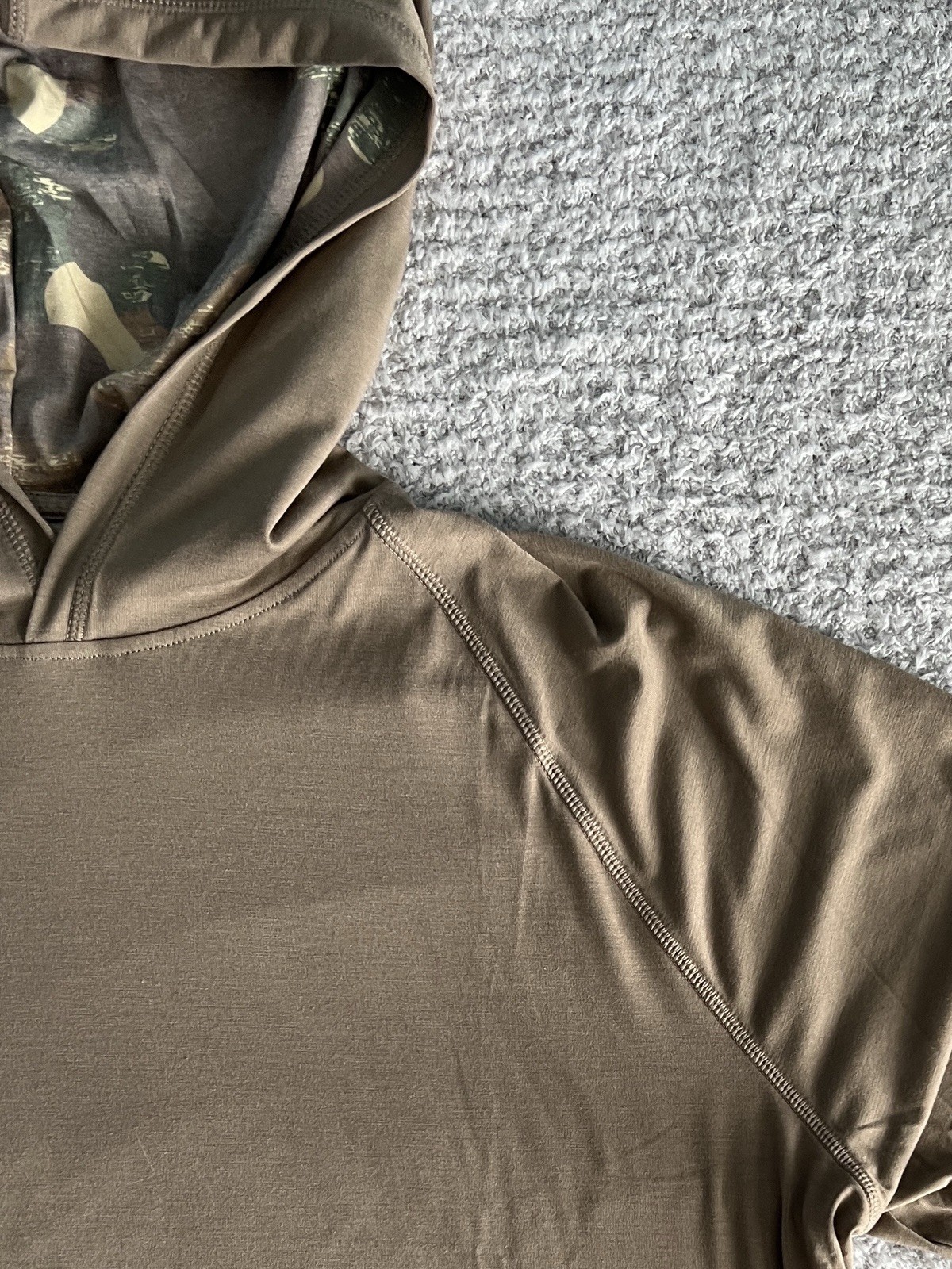 Habit Hooded Shirt Men’s Large Brown Hooded Performance Wicking Stretch Bamboo gallery