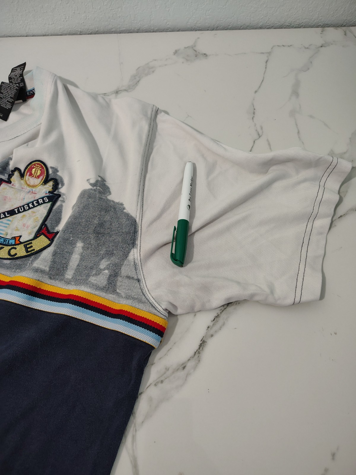 RARE ENYCE T-shirt Elephant Polo Collection Royal Tuskers Short Sleeve 2XL: B120 gallery