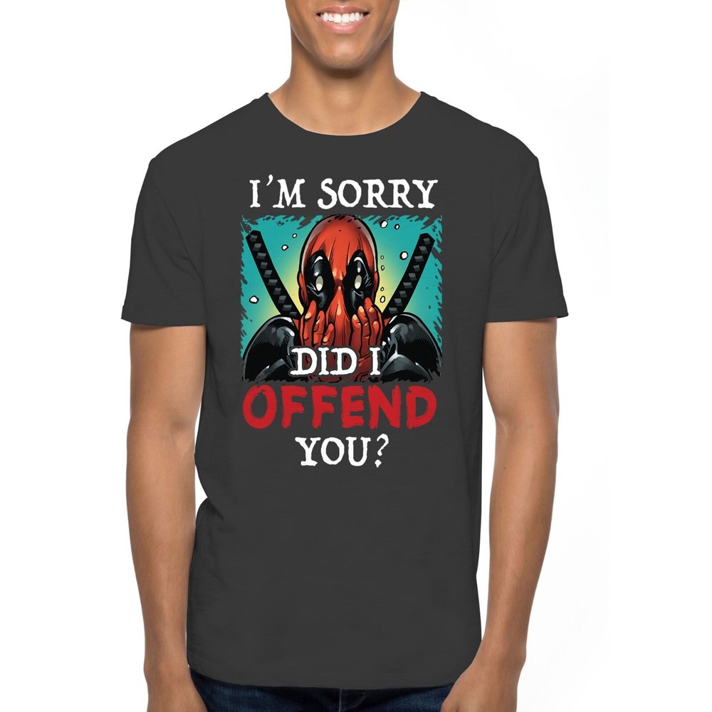 Deadpool I’m Sorry Did I Offend You? Men’s T-Shirt NWT