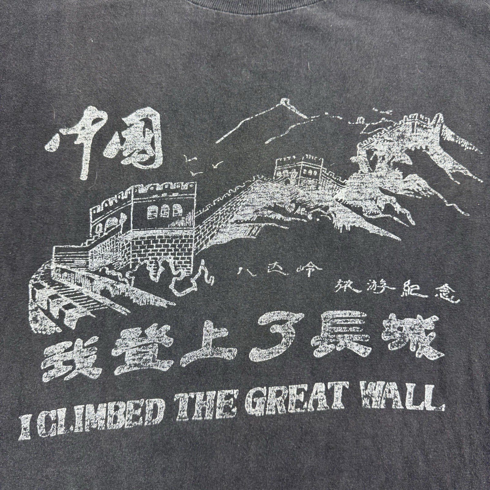 Vintage I Climbed The Great Wall T Shirt Adult Large Tourist China Hipster gallery
