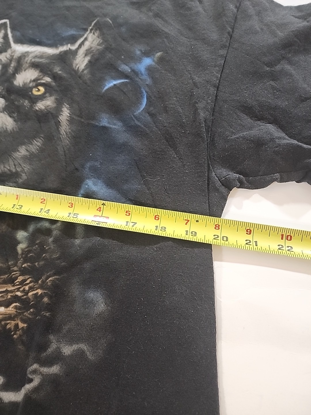 Black Wolf Graphic NatureT Shirt Sz Lg Mens Easy Care 100% Cotton Short Sleeve gallery