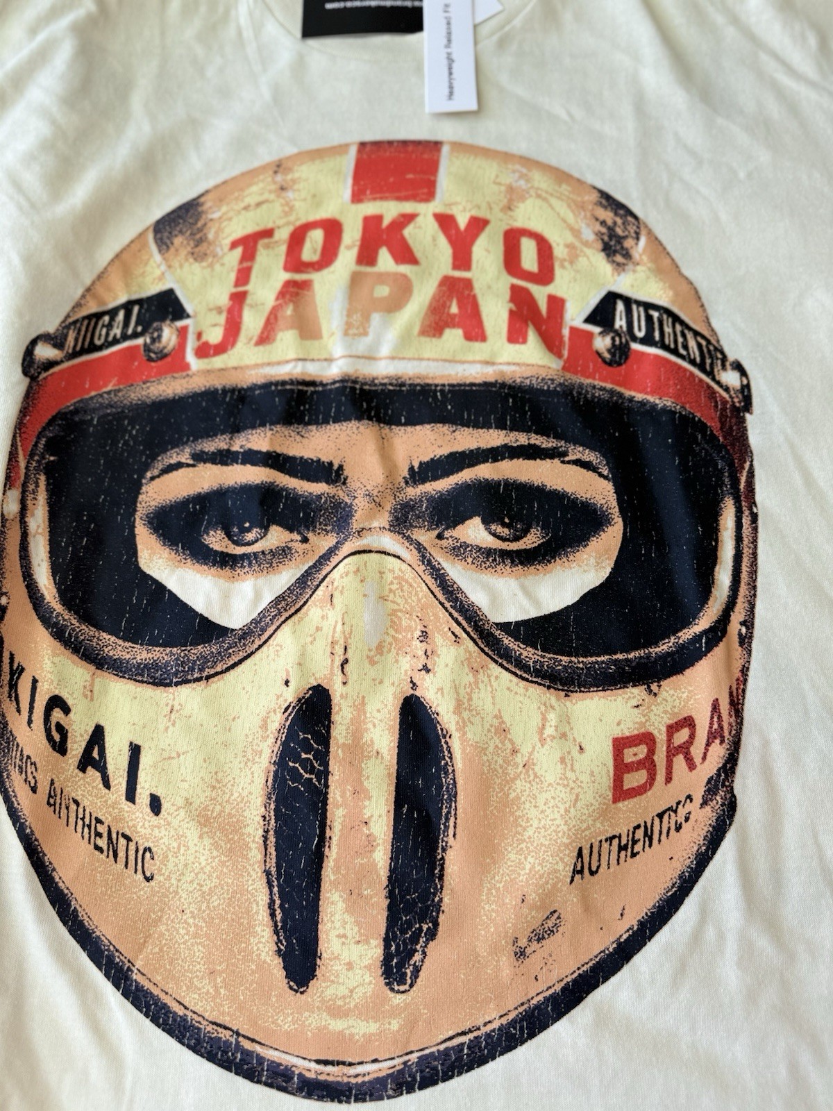 BrandMakers Tokyo Japan Racing Graphic T-Shirt Mens XL Cream Heavyweight New gallery