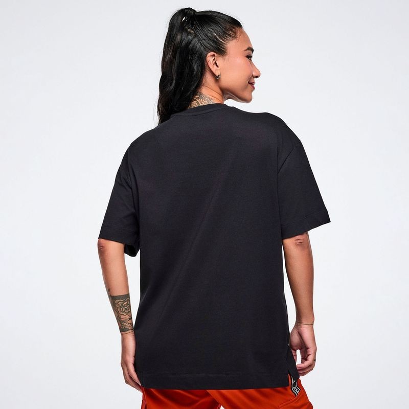 Zumba Worldwide Oversized Crew Neck Top - Black (men's sizing) ~ XS S M L XL gallery