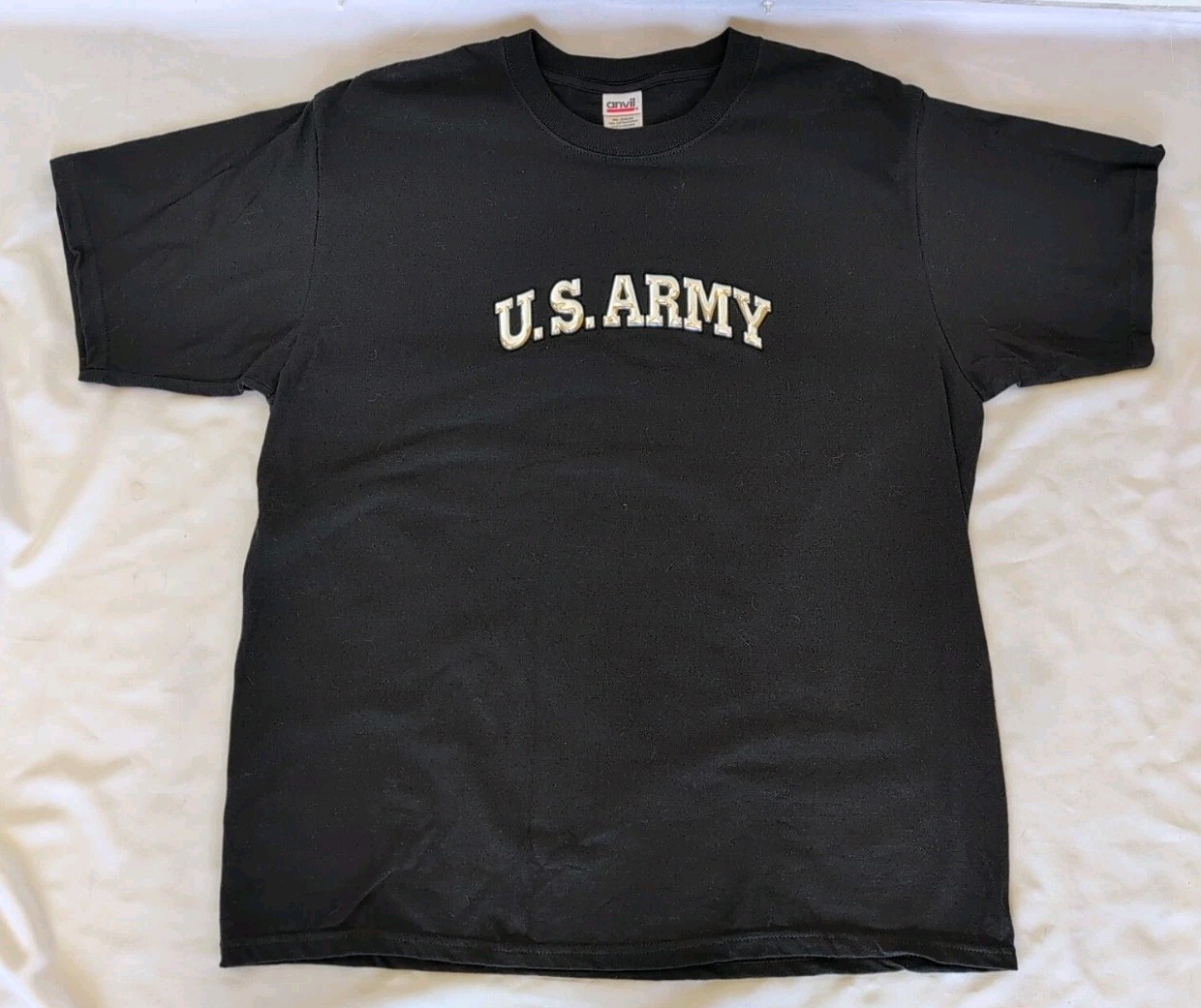 T-Shirt XL, US Army in Silver Raised Letters, UNIQUE, a Little Bling to It, NEW gallery