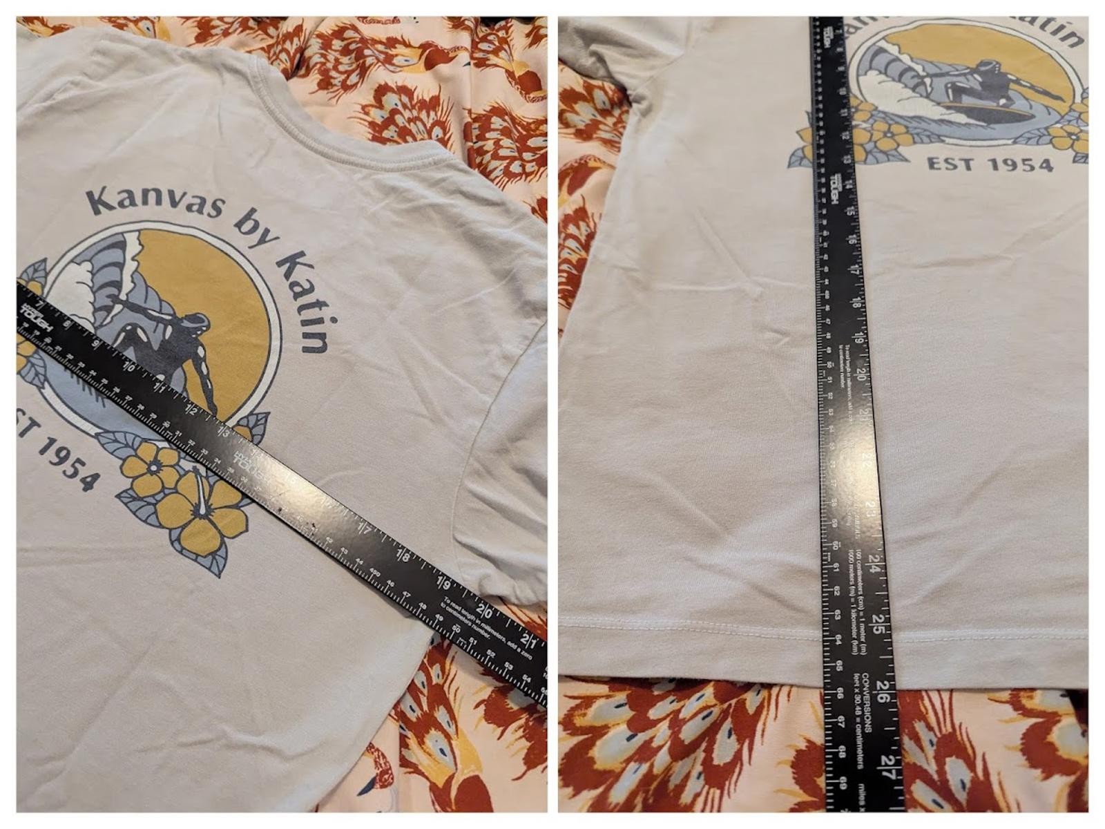 Katin Kanvas Surf Organic Cotton T-Shirt Small Cream Vintage 54 Cali Surf Style gallery