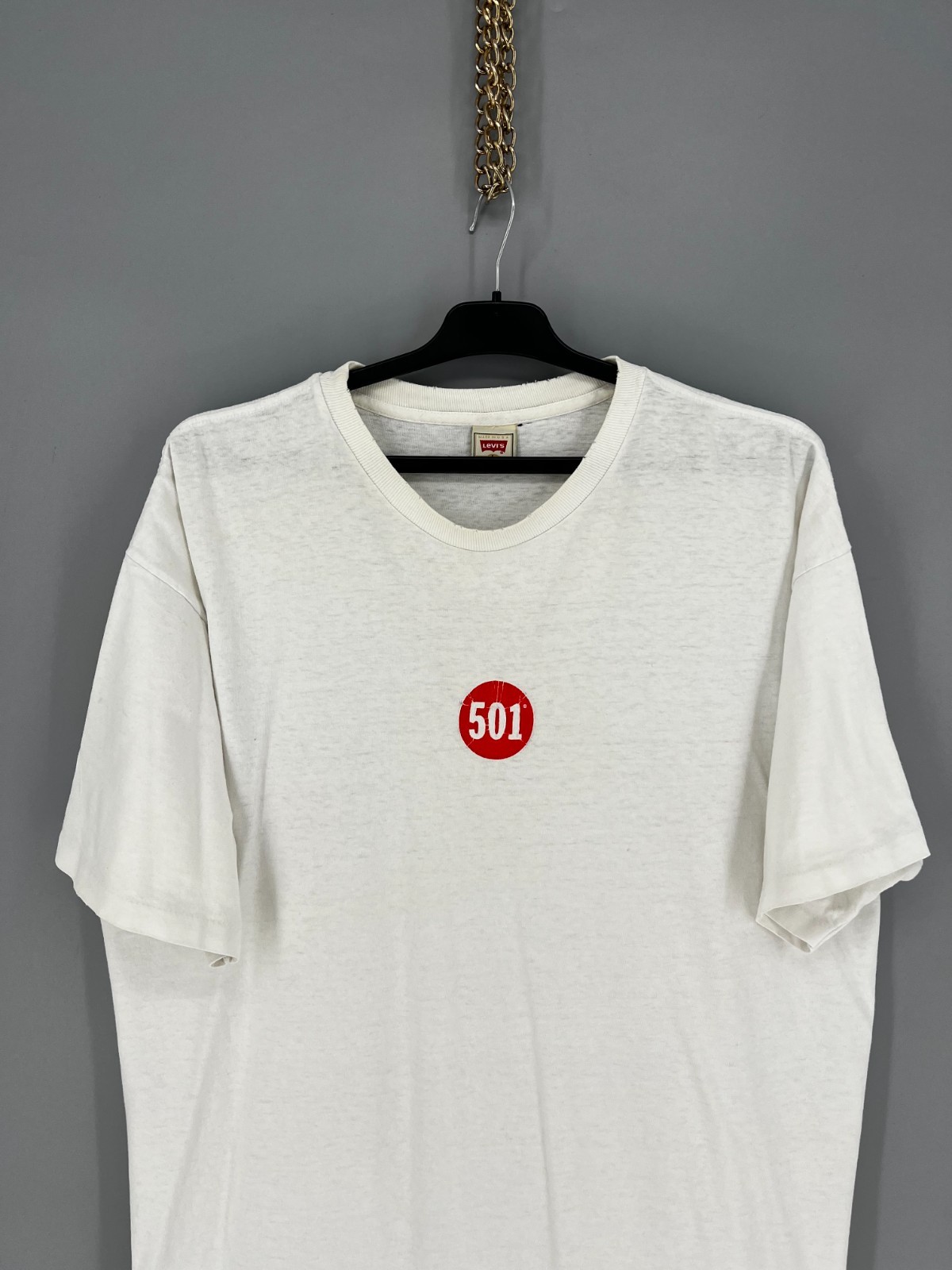 Vintage 90s Levi’s 501 T shirt mens tee Rare Men’s Size L Made in USA gallery