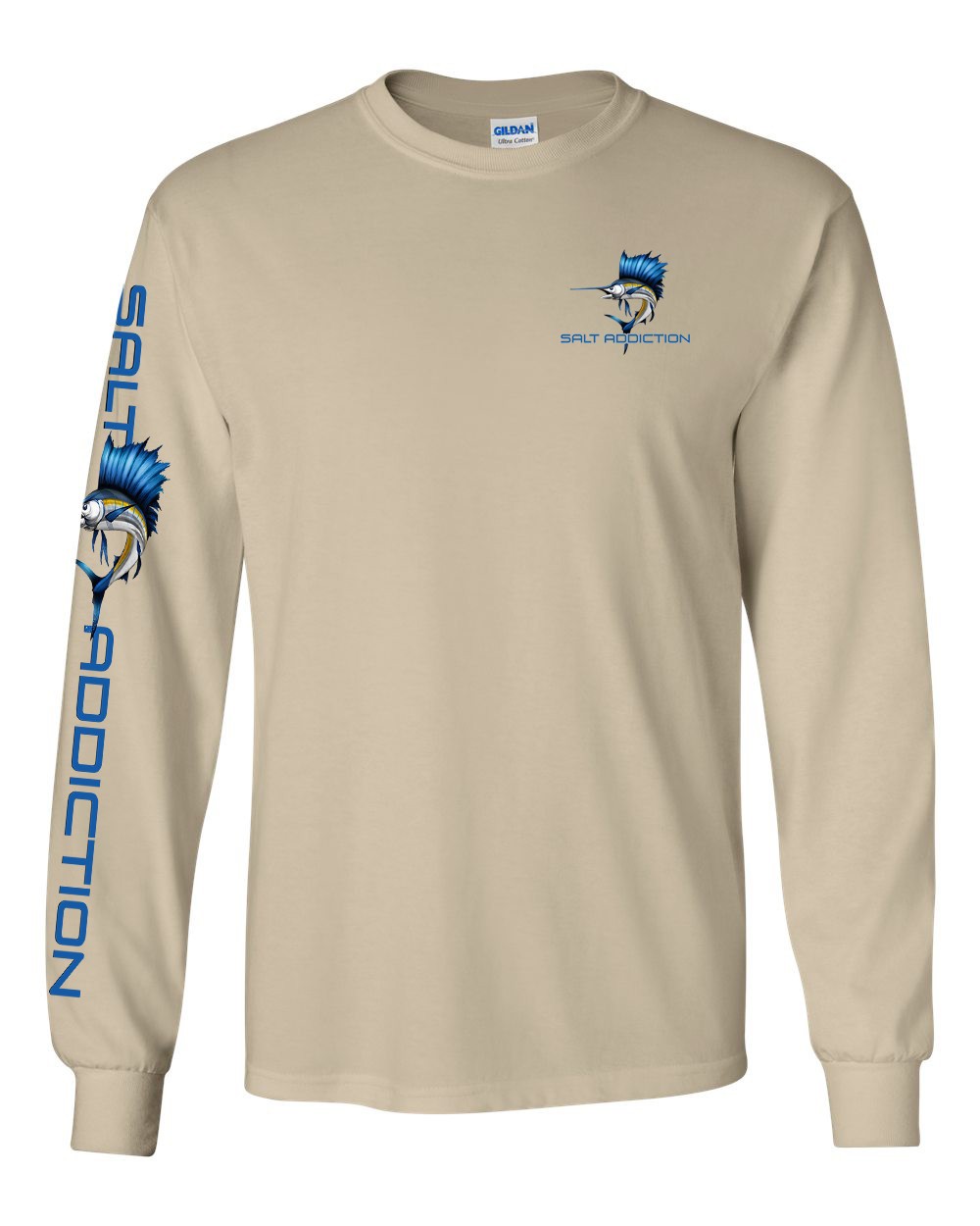 Salt Addiction Deep Sea Offshore Sailfish Fishing Long Sleeve T Shirt Cotton gallery