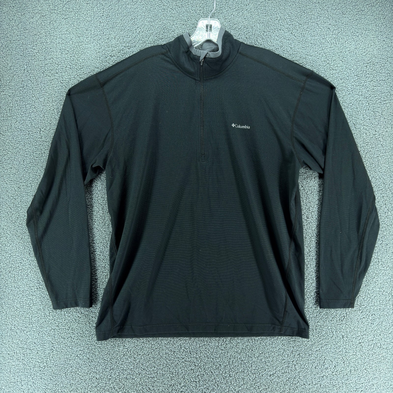 Columbia Shirt Mens XL Omni-Wick Black 1/4 Zip Pullover Performance Long Sleeve