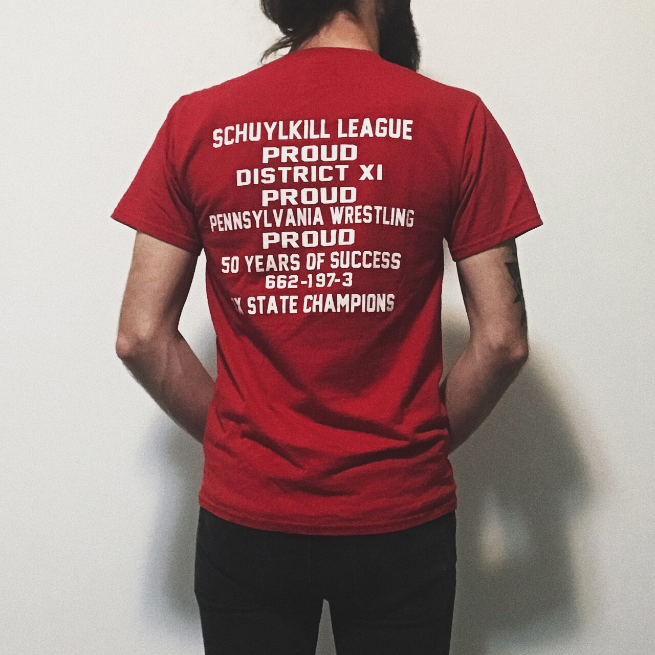 Classic High School Sports Tee NS North Schuylkill Wrestling Champs Red Small gallery