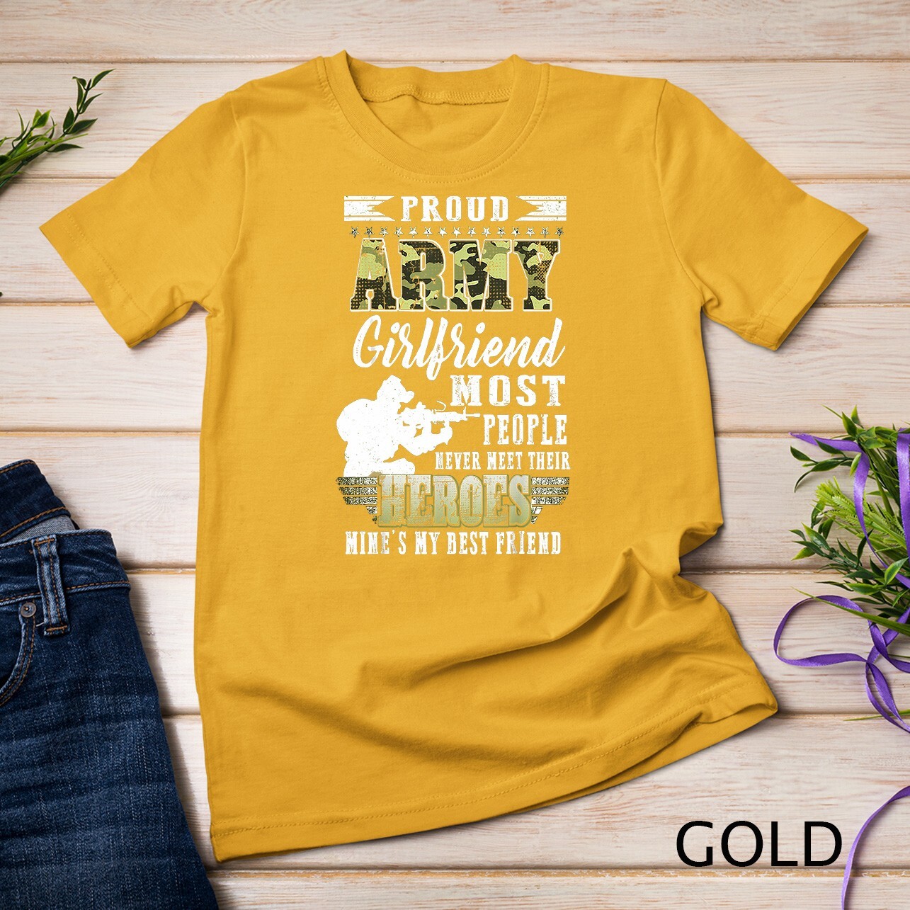 Womens Proud Army Girlfriend Most People T-Shirt Unisex T-shirt gallery