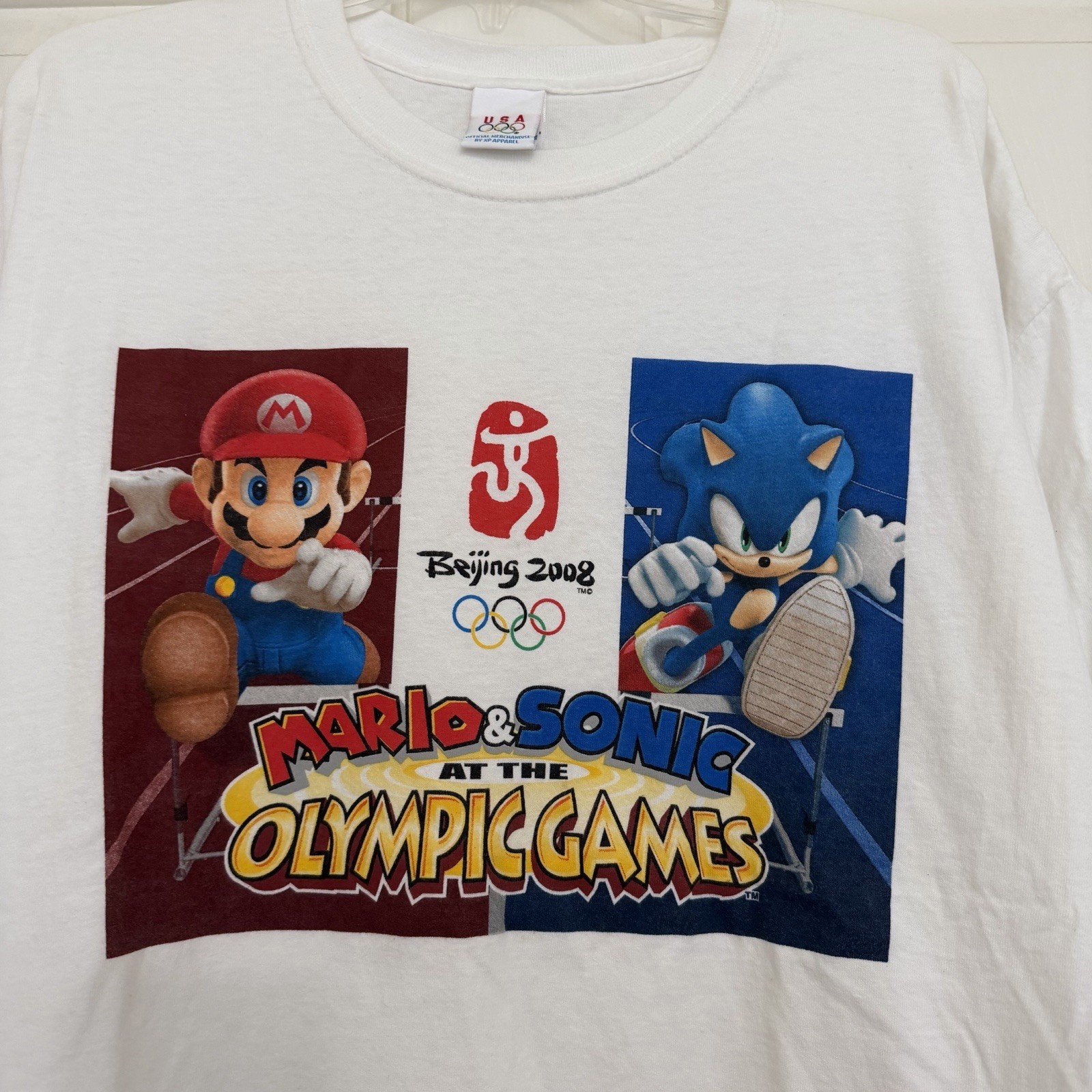 Vintage Mario & Sonic at the Olympic Games Beijing 2008 Promo Tee Shirt Size XL gallery