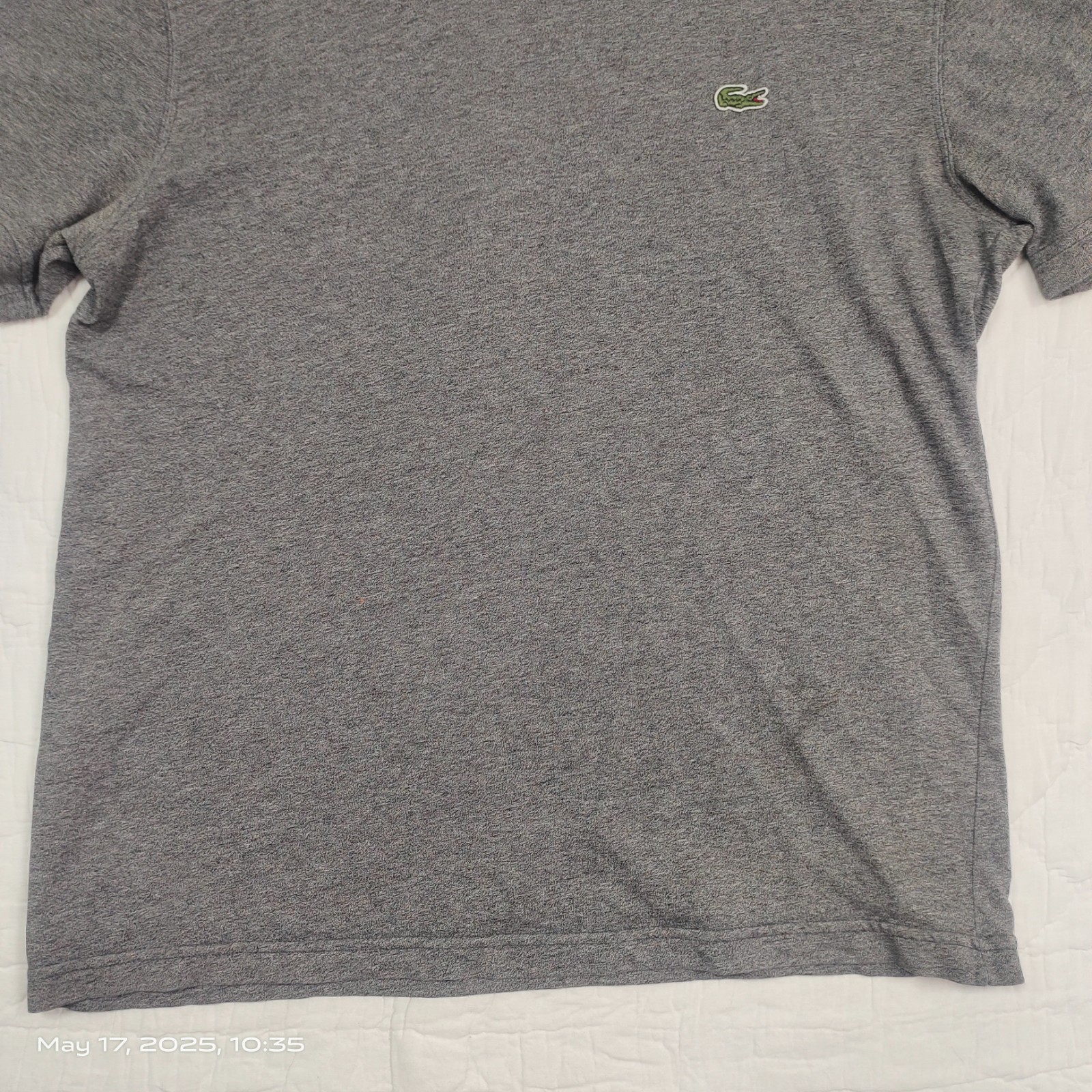 Mens Lacoste Sport Grey Short Sleeve T Shirt Top (See Measurement in Photos) gallery