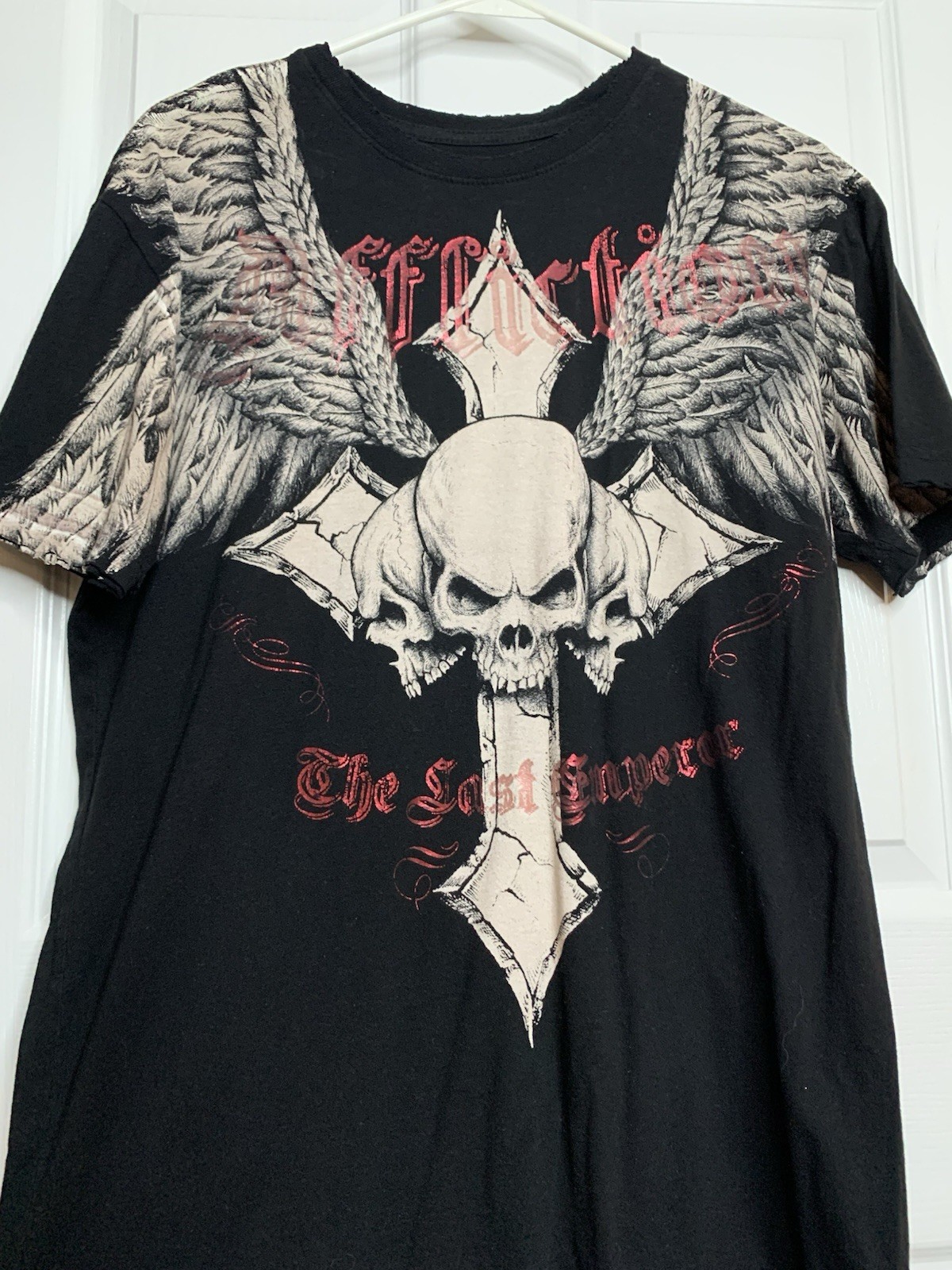 Vintage Y2K Affliction Signature Series Men's Black Graphic Logo T-Shirt L gallery