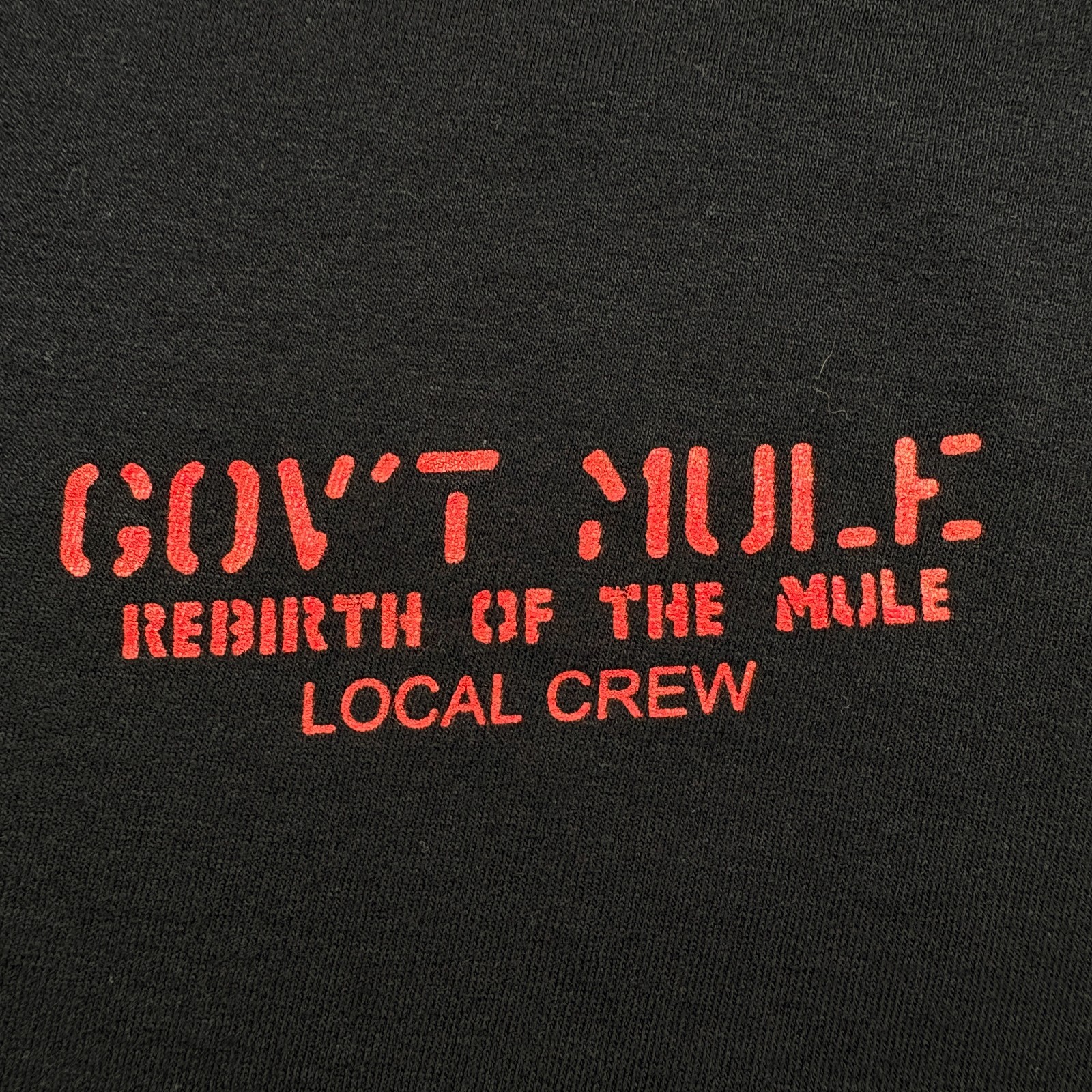 Vintage Y2K Gov't Mule Rebirth of the Mule Local Crew Tour T-Shirt XL Men Cotton gallery