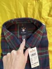 NWT Ivy Crew Plaid Button Up XL