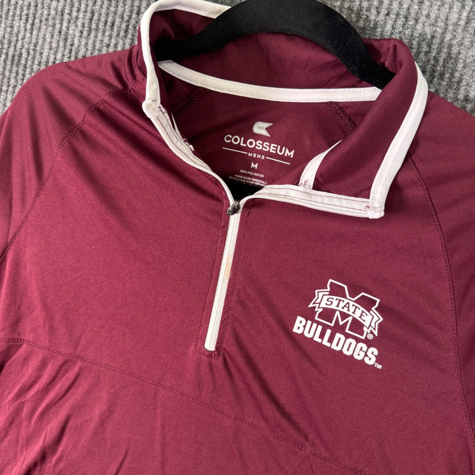 Mississippi State Bulldogs Mens M 1/4 Zip Pullover Jacket SEC Football MSU NCAA gallery