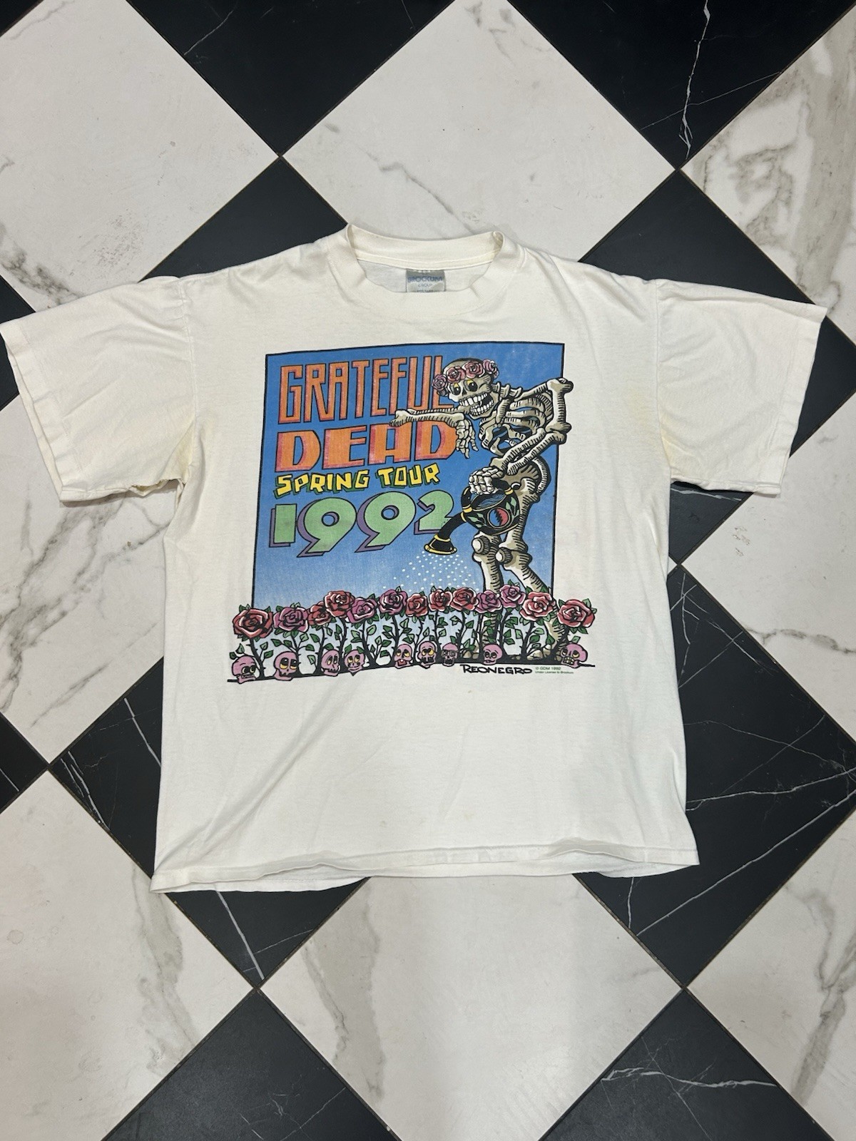 Vtg 1992 Grateful Dead Spring Tour Antonio Reonegro artwork Brockum Tag Large