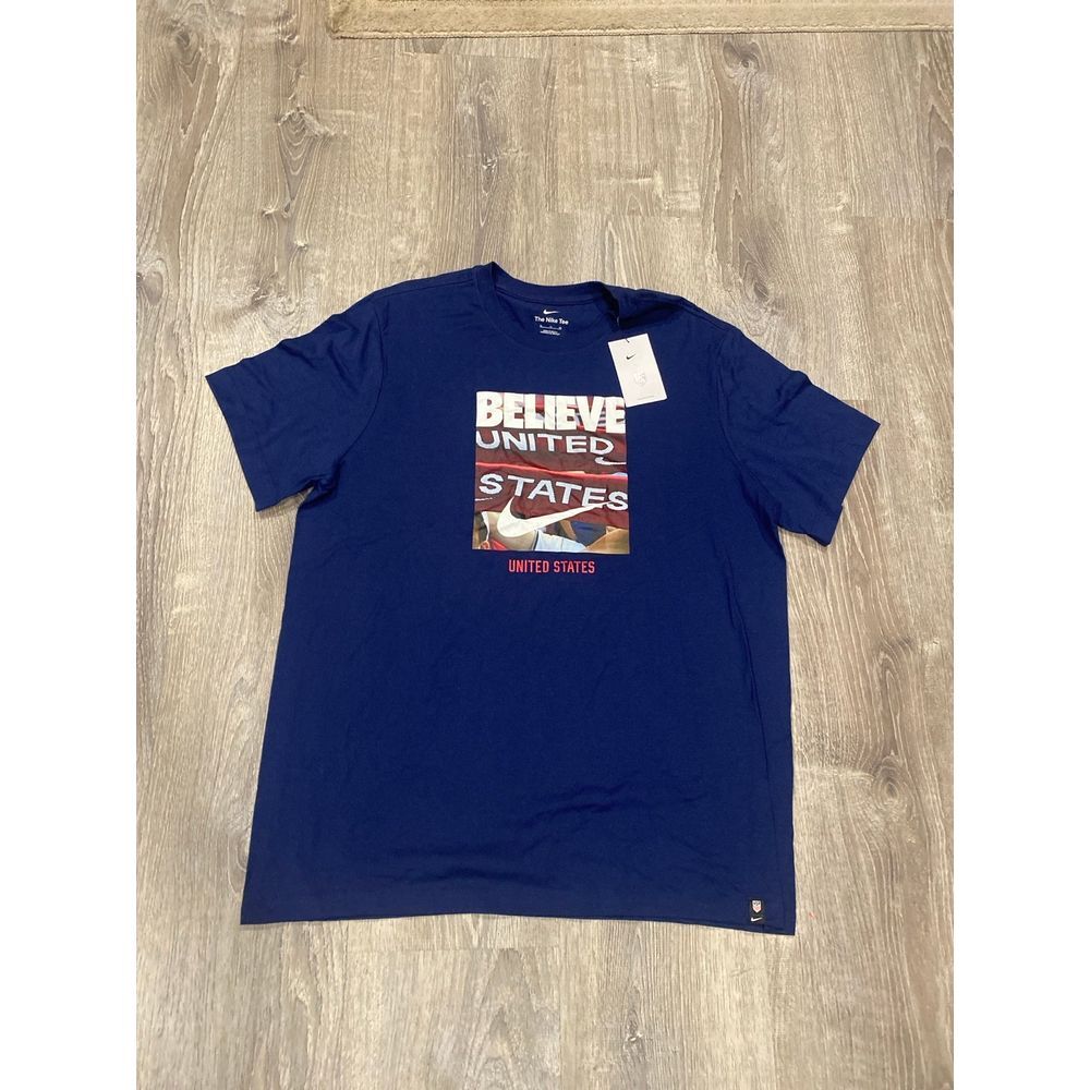 Men's XL Nike Believe United States Patriotic Graphic T-Shirt Blue New with Tags gallery