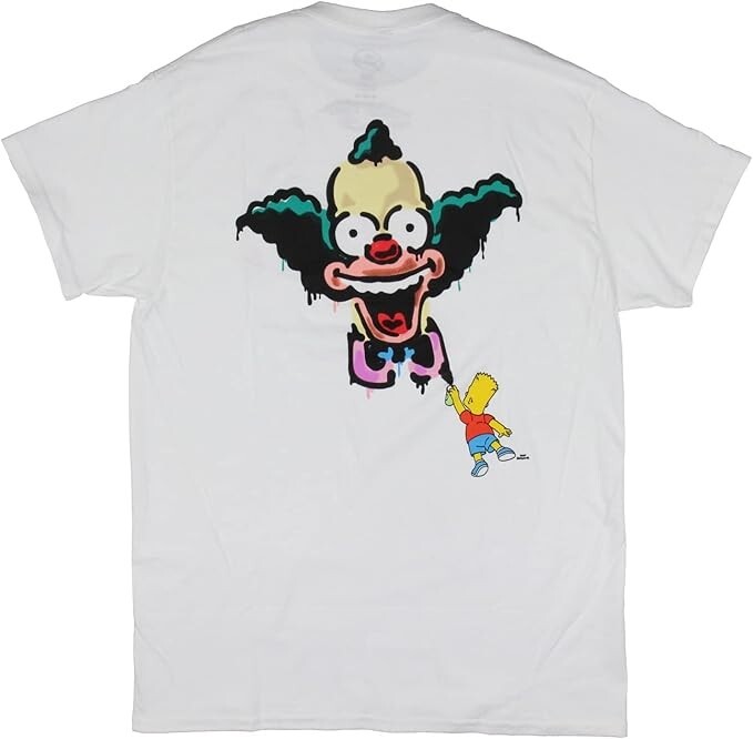 The Simpsons Mens Bart Graffiti Krusty The Clown Double-Sided Shirt New S, M gallery