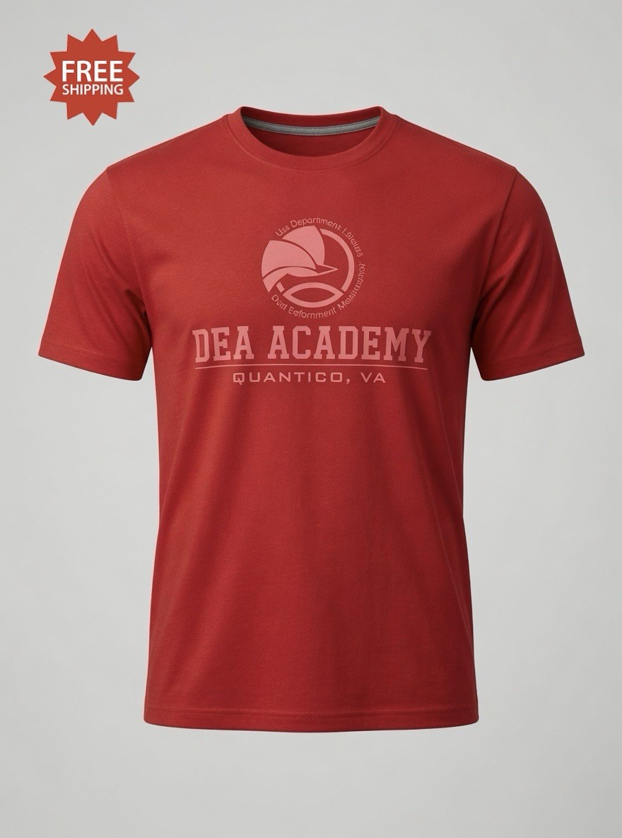 “DEA ACADEMY” Red Dri-Fit Style Athletic T Shirt - Size XL - by MV Sport - NWT! gallery