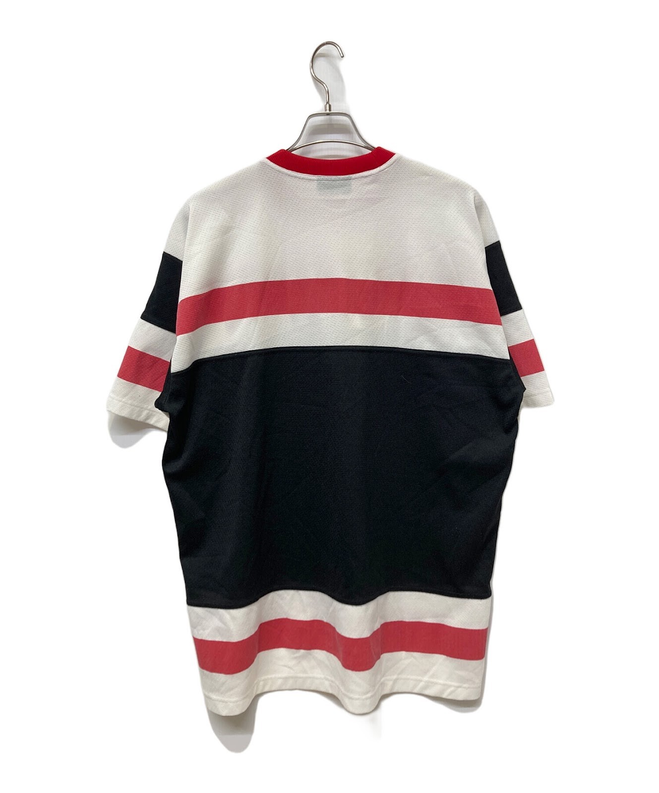 Authentic Adidas Short-sleeved Cut And Sew XXL Black/White/Red Men T1012 #2944 gallery