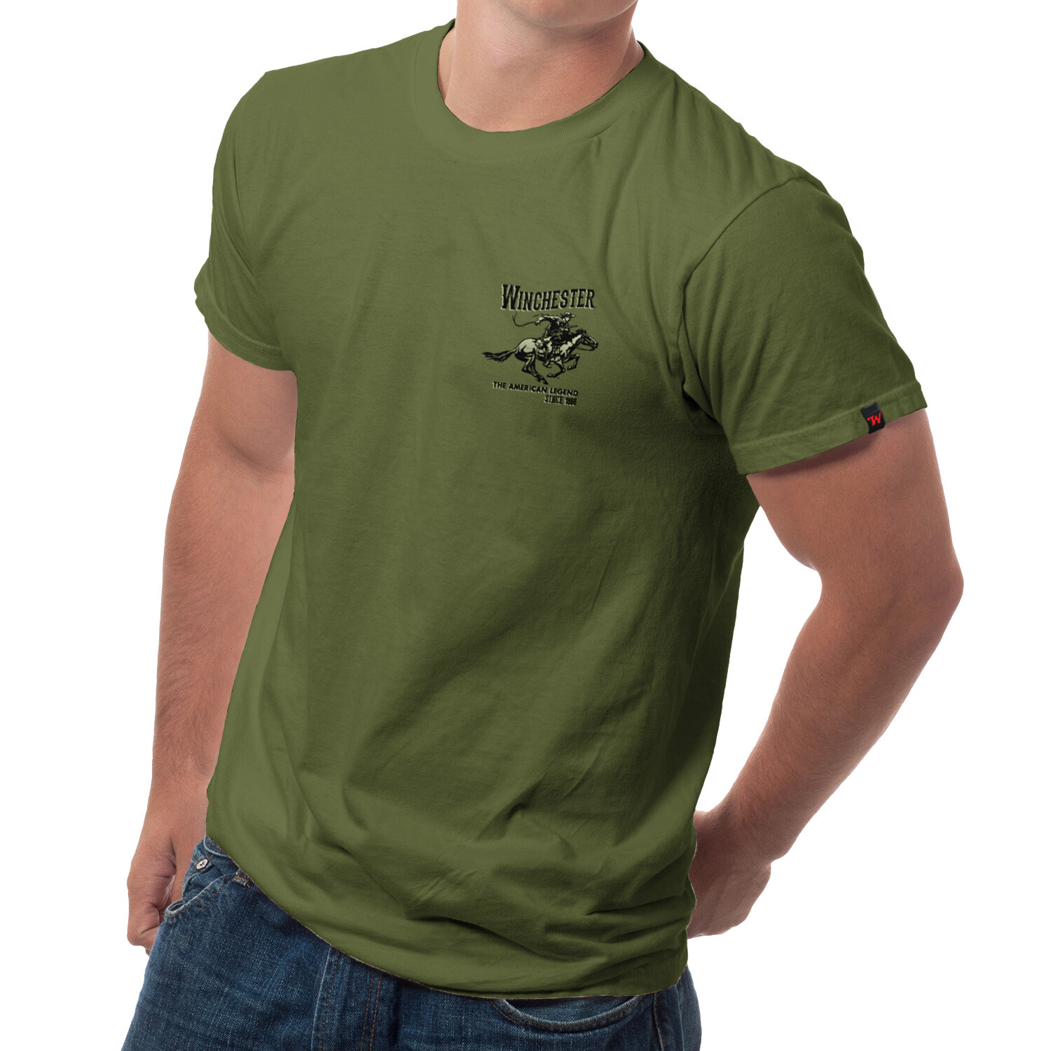 Winchester Pro - Vintage Horse and Rider Mens T-shirt gallery