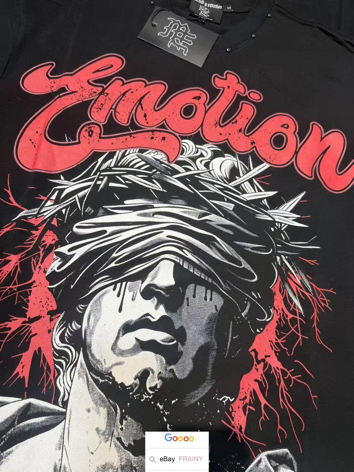 MEN WOMEN BEIGE EMOTION HIP HOP T SHIRT HIGH STREET HERO GRAPHIC PRINT TOPS TEE gallery