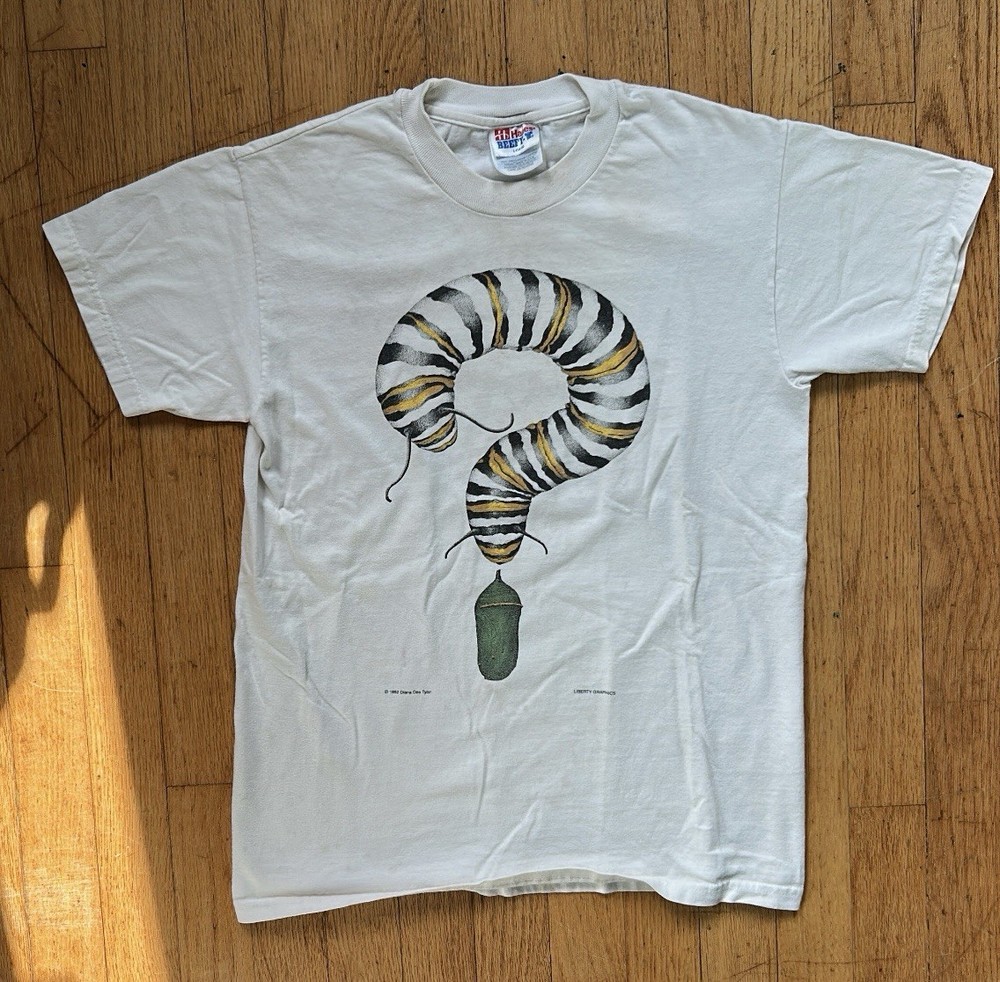 Vintage 1992 Liberty Graphics Monarch butterfly metamorphosis T-shirt