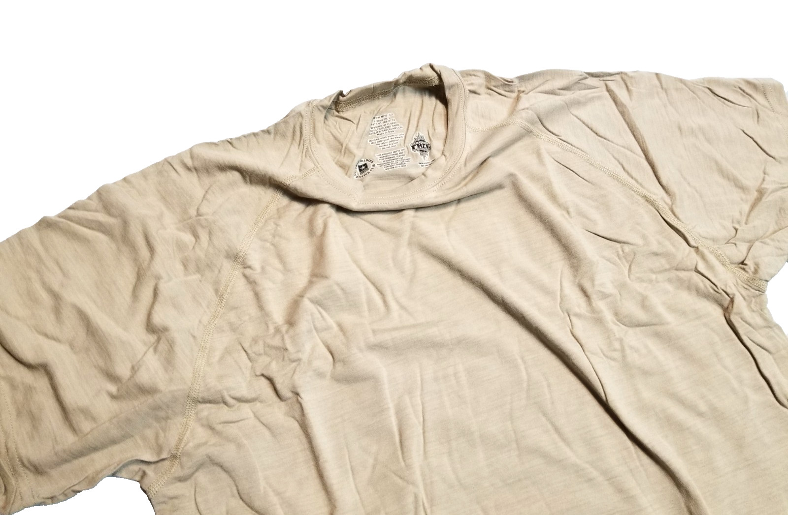 US Military ADS FLAME RESISTANT SHORT SLEEVE T-SHIRT TAN LARGE 8415-01-588-0772 gallery
