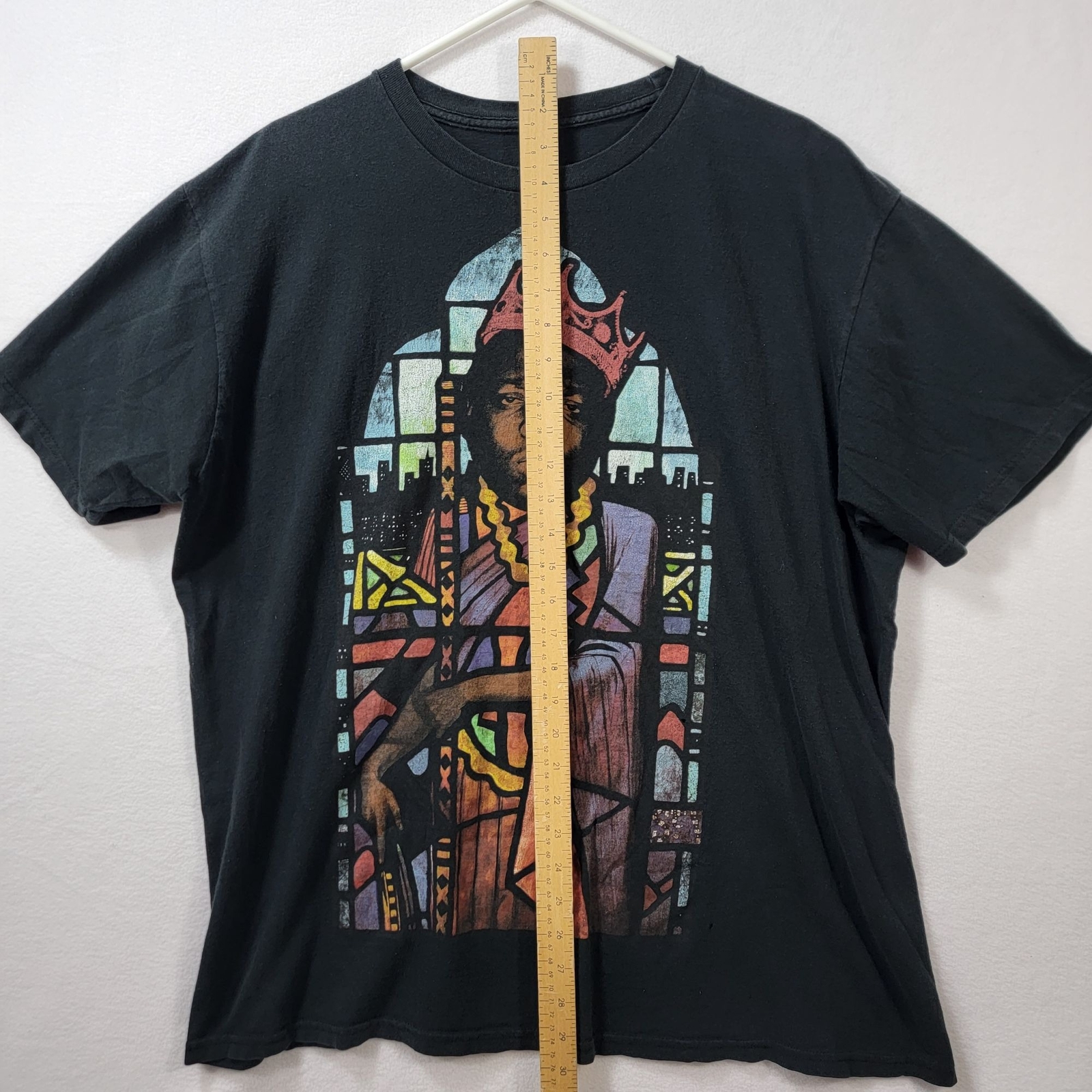 Biggie Smalls Stained Glass Graphic Hip-Hop Rap Grunge T-Shirt L/XL VTG Style gallery