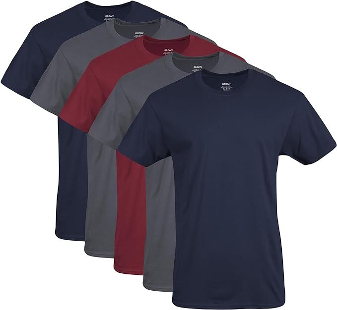 Gildan (5-pack) Bulk Solid Ultra Cotton Short Sleeve Blank Tee T-Shirt S-XL