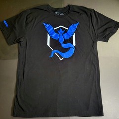 Pokemon Go Team Mystic Official Licensed Pokemon Center Tee Shirt Size L Black