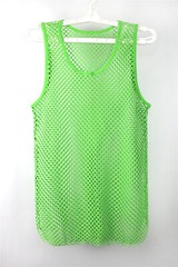 Men Mesh See Through Fishnet Vest T-Shirt Sleeveless Sport Top Lingerie Tank Top