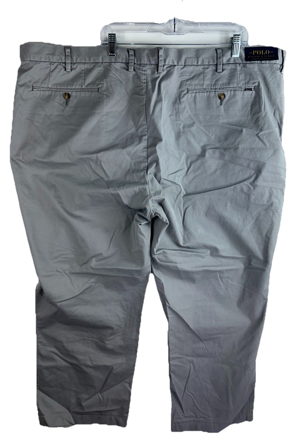 NWT Polo Ralph Lauren 50x27 Soft Gray Flat Front Polo Chino Cotton Twill $84.99 gallery