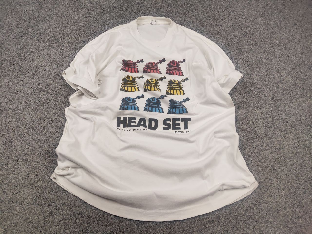 Vintage 1991's Heat Set Doctor Who at Momi Graphic Logo White Shirt Tee Promo gallery