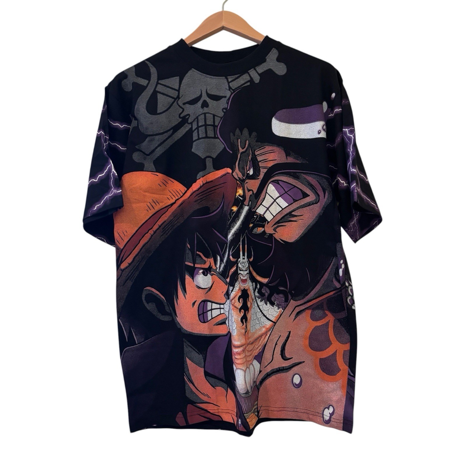 One Piece Anime AOP All Over Print Manga Luffy Short Sleeve T-Shirt Size XL
