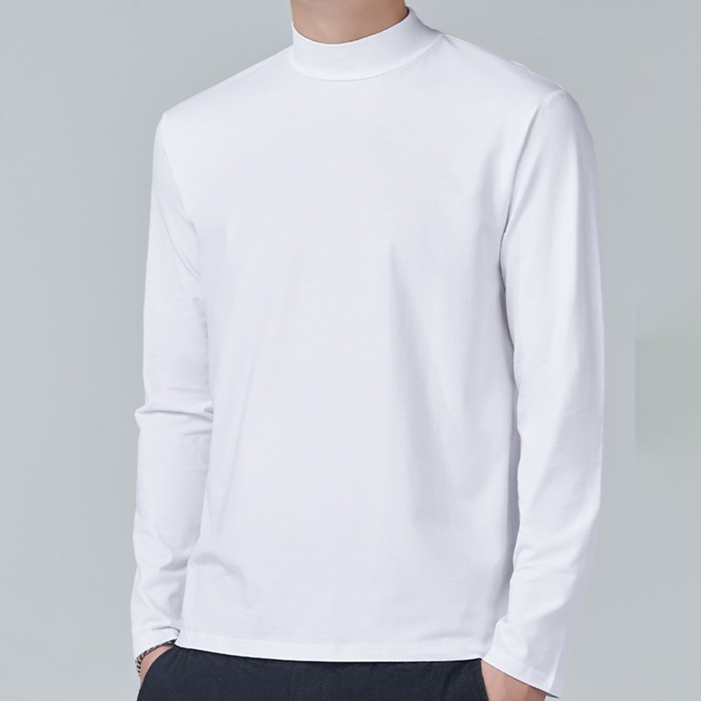 Mens Activewear Turtleneck Casual Long Sleeve Pullover Shirt Tops Undershirt gallery