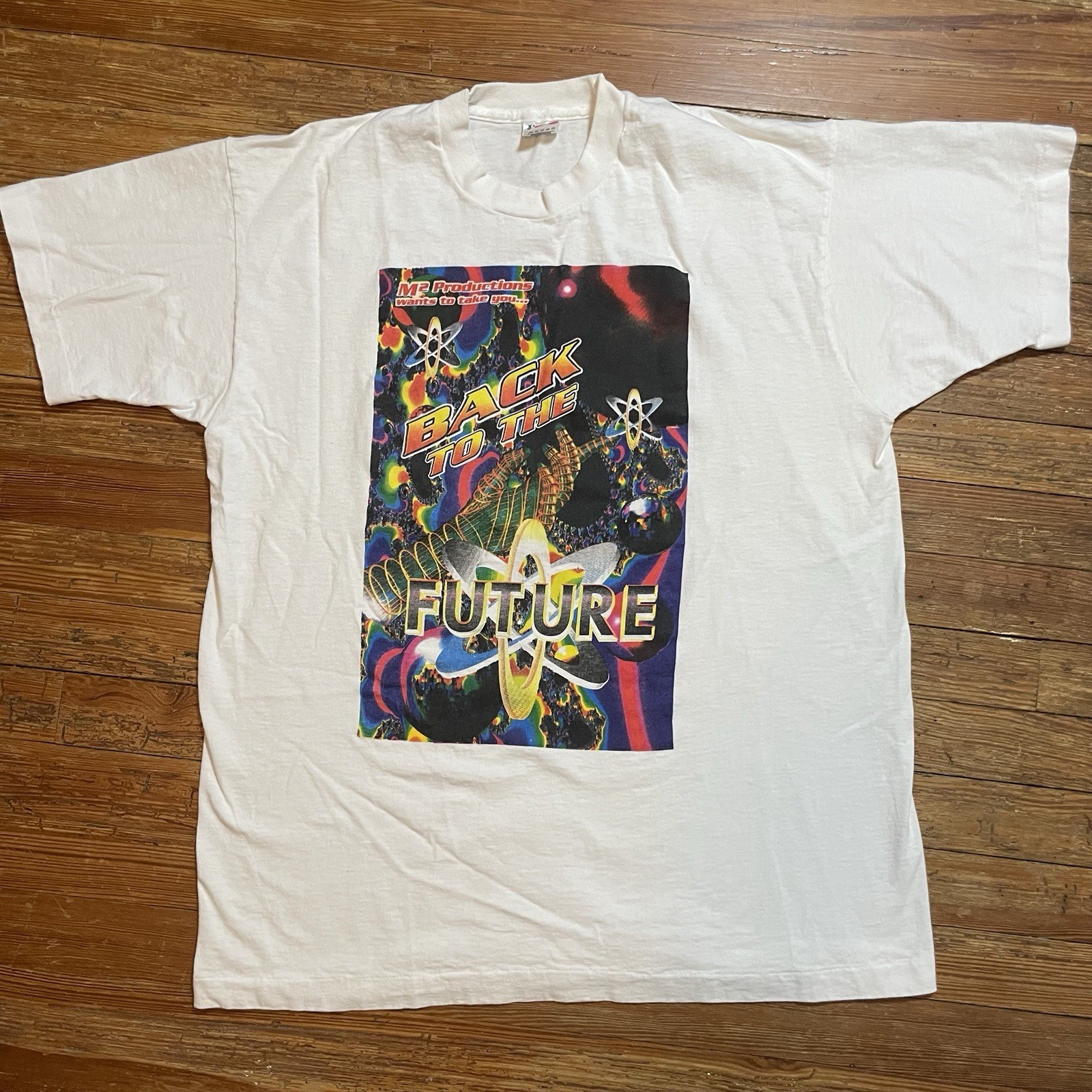 Vintage 90s Rave Shirt Aphex Twin Size XL Washington DC Techno Electronic NRG gallery