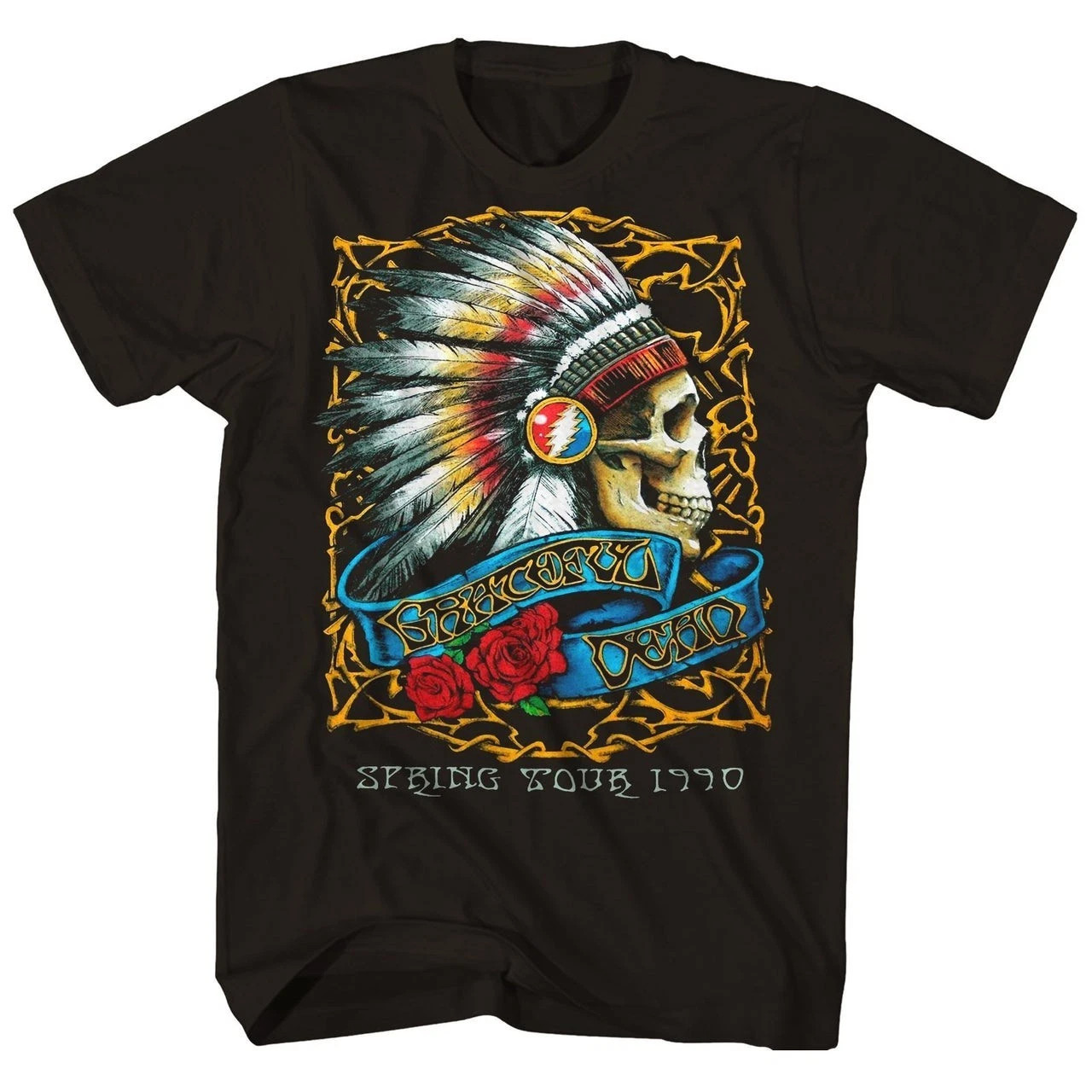 Grateful Dead Spring Tour 1990 Mens T Shirt Music Classic Band Tee New Black gallery