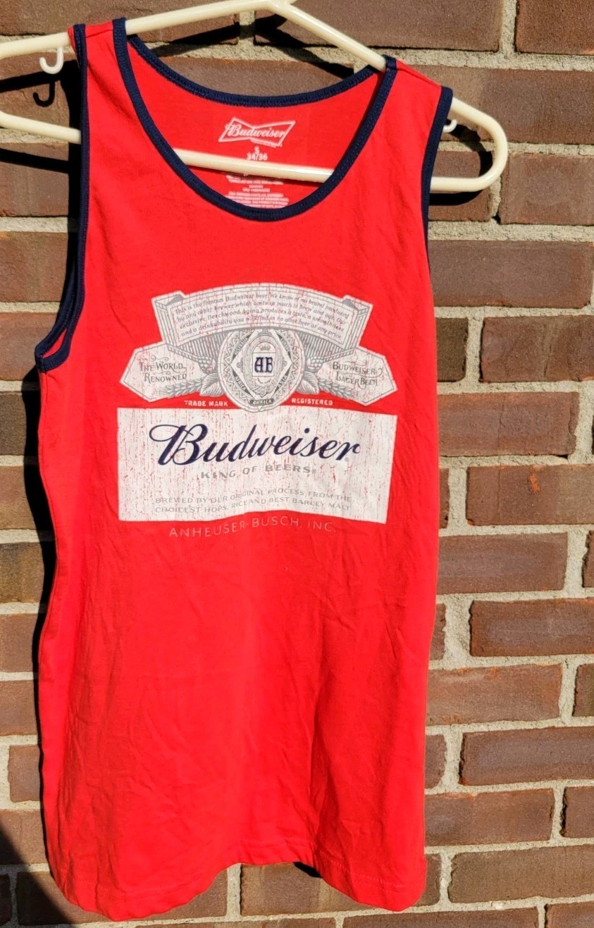 NWT Budweiser King of Beer Men's Tank Top in Red Small 34/36 New gallery