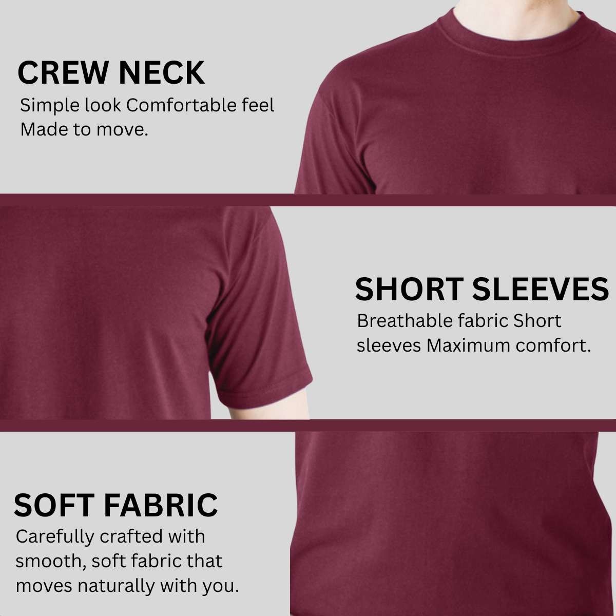 Crew Neck Men's Heavyweight 100% Cotton Short Sleeve T-Shirts gallery