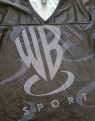 1996 Warner Bros Studio Store WB SPORT Black Mesh Athletic Jersey Men’s Sz M