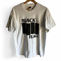 Vintage 1985/1990’s Black Flag SST Records T-Shirt White Punk Rock Band Tee