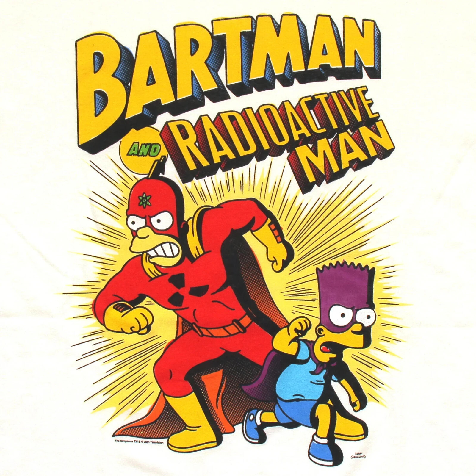 The Simpsons BARTMAN And RADIOACTIVE MAN Graphic T-Shirt Bart & Homer • Large gallery