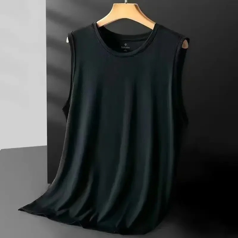 Men's Ice Silk Mesh Vest Lightweight Sports Summer Wear Sleeveless T-shirt Tank gallery