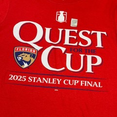 Fanatics Florida Panthers Quest for the Cup 2025 Stanley Cup Final Red T Shirt S